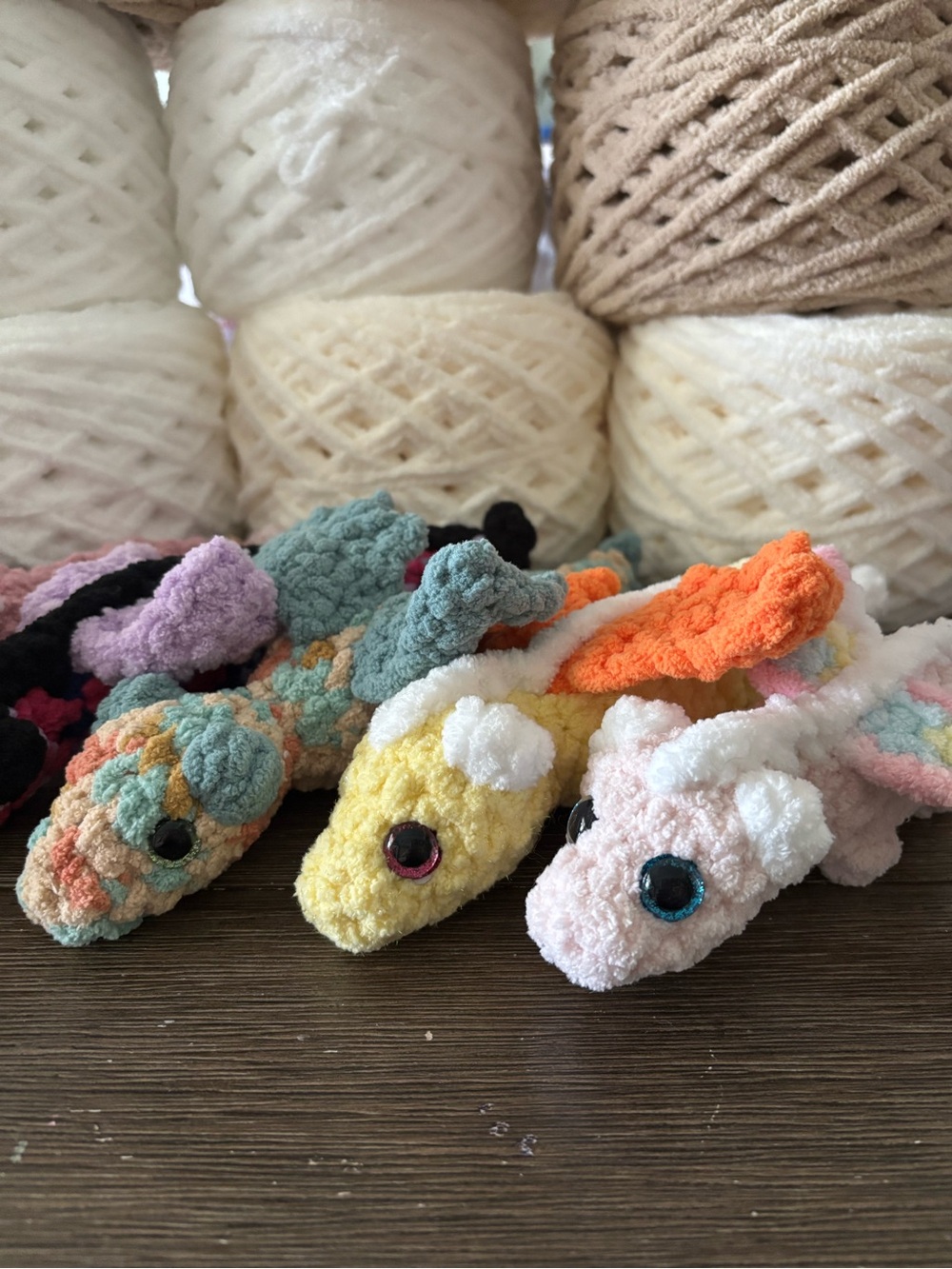 Crochet mini dragon handmade plush. Create your own
